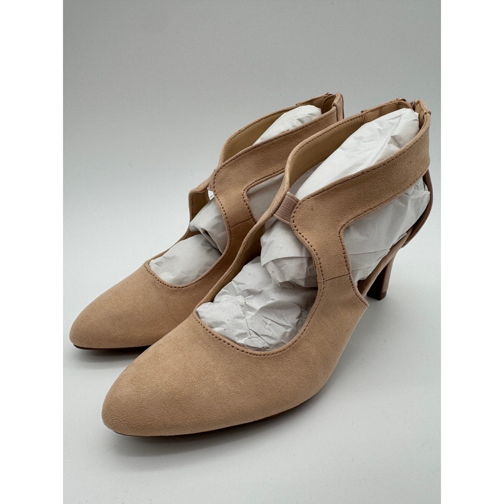 Dream Pairs Heels Womens Size 8 Nude Pumps Closed Toe Classic Dress Shoes